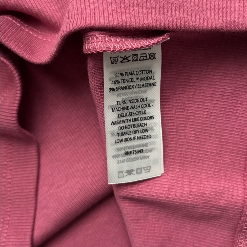 Rachel Zoe Women’s Rose Pink Ribbed Racer Back Tank Top - Picture 3 of 3